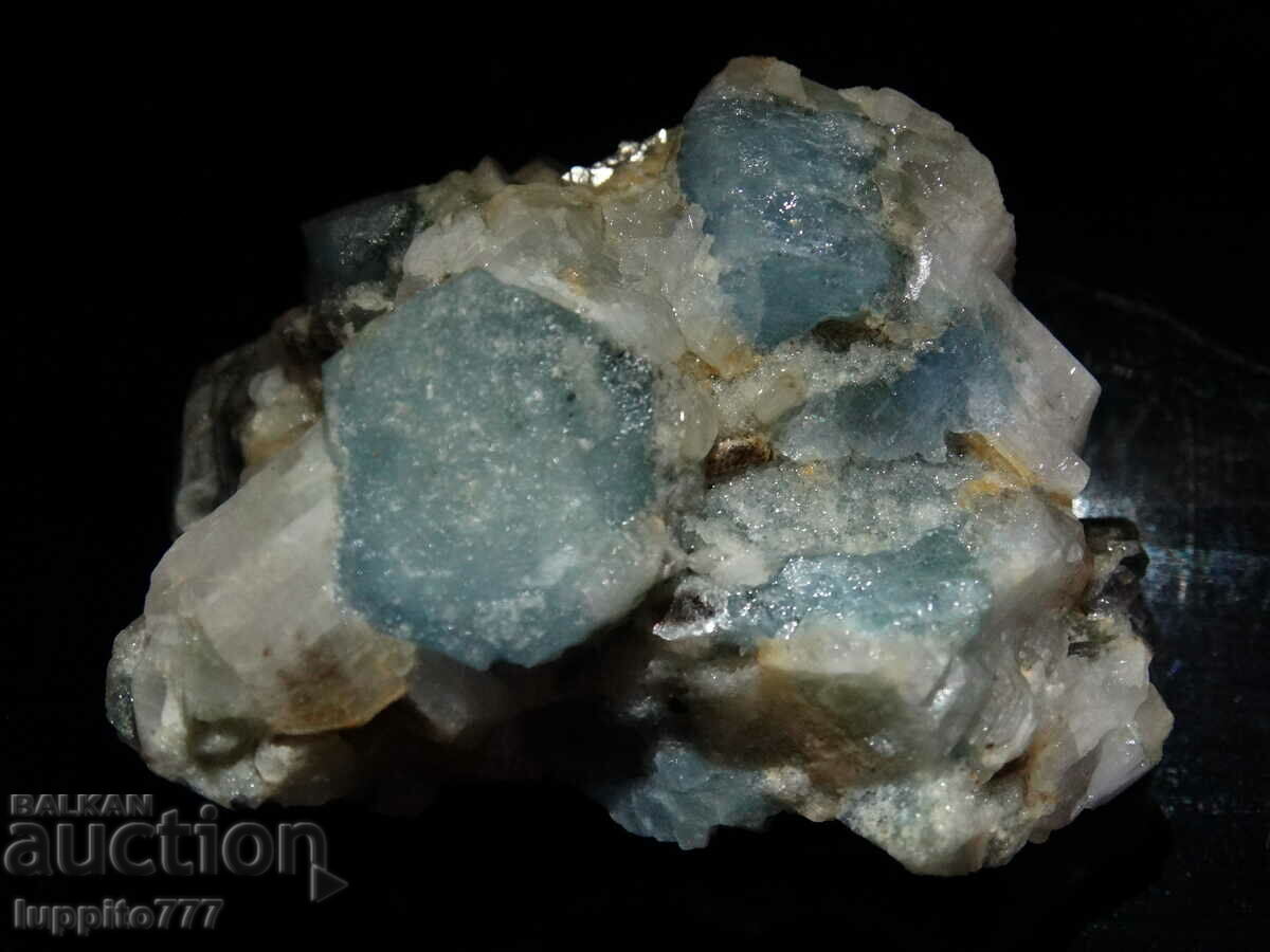 Auction natural beryl aquamarine on matrix 166.15 carats Auction natural beryl aquamarine on matrix 166.15 carats