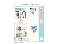 1992. Brit. Antarctica. Foci și pinguini. 4 plicuri.