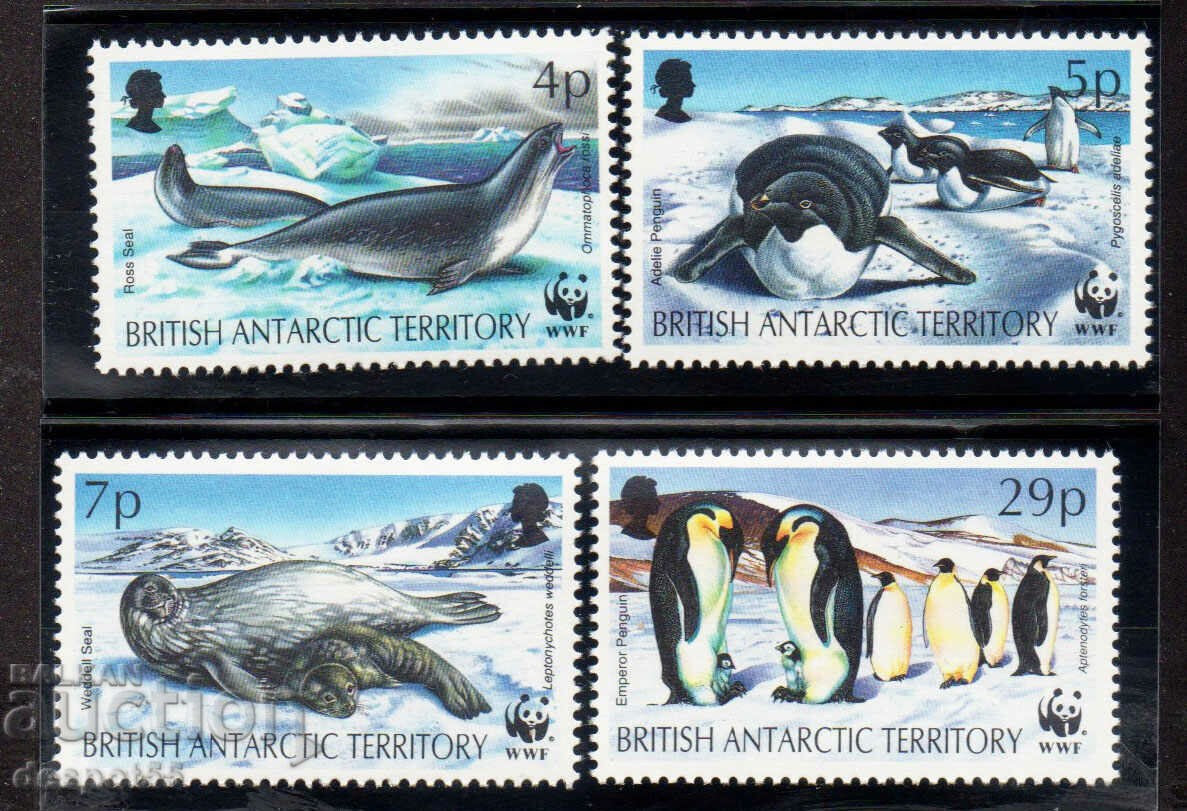 1992. Brit. Antarctica. Seals and penguins.