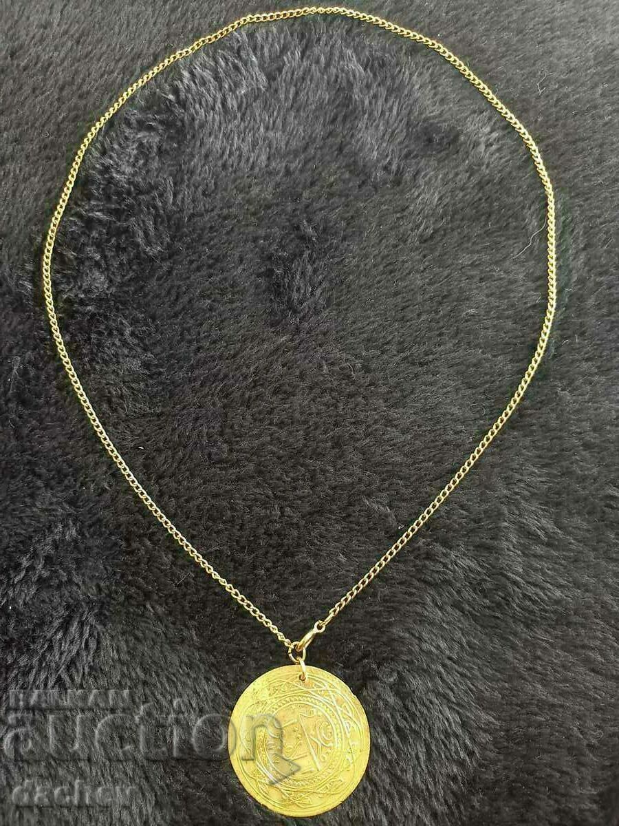 Gold-plated cordon necklace with pendar folk costume costume 1905. with price 55.00 BGN | € 28.12 Gold-plated cordon necklace with pendar folk costume costume 1905. with price 55.00 BGN | € 28.12