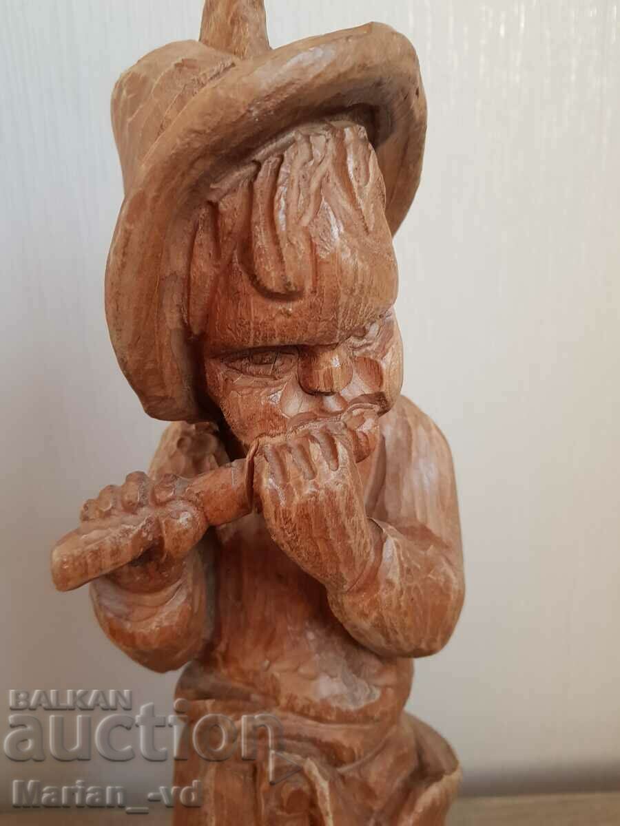 Auction Old wooden figure Auction Old wooden figure