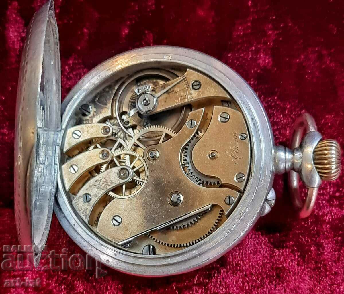 Rare Alpina Swiss Silver Pocket Watch with price 1000.00 BGN | € 511.29