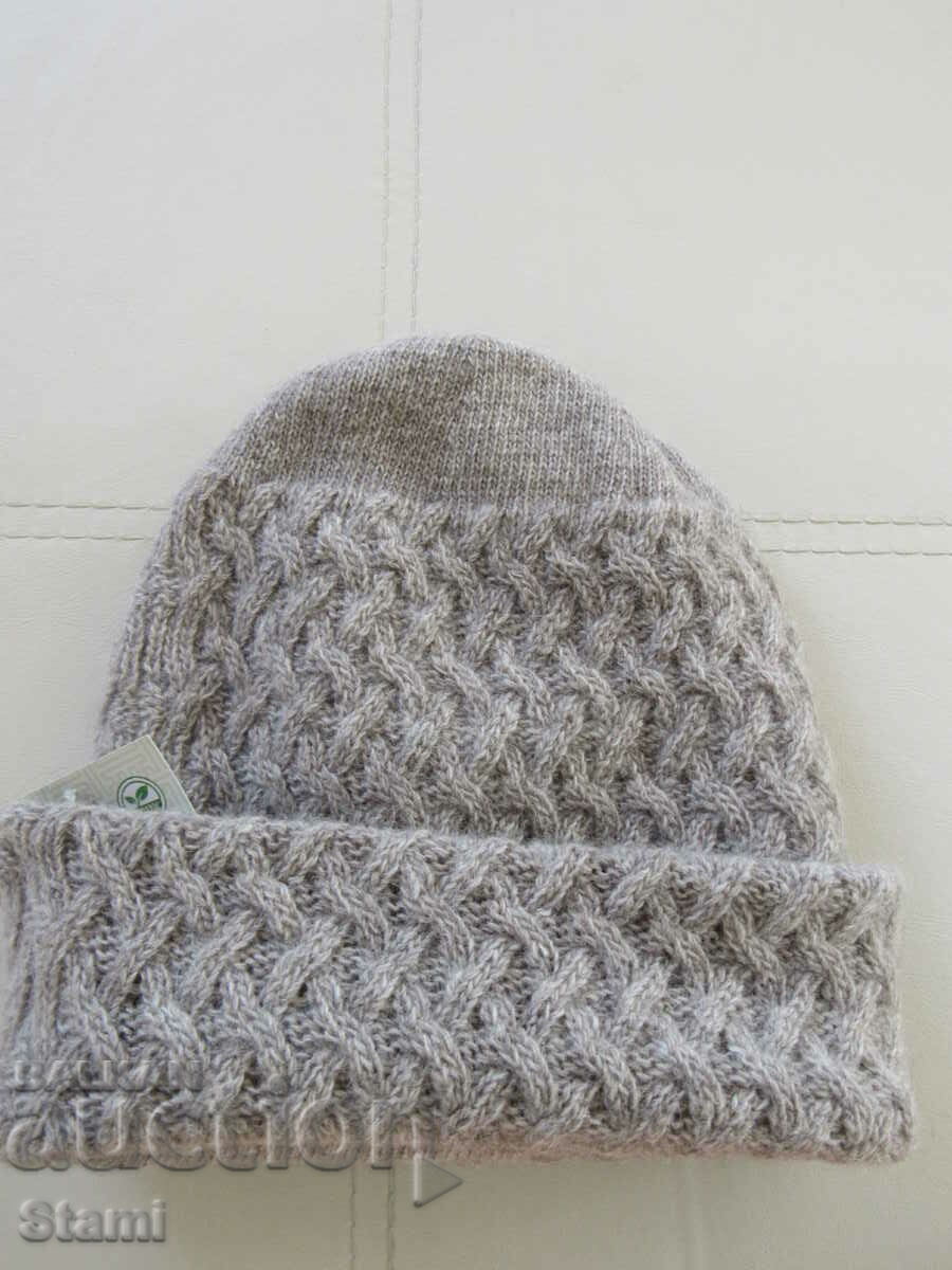 Όμορφο καπέλο δύο όψεων, 100% οργανικό μαλλί, Μογγολία - 6