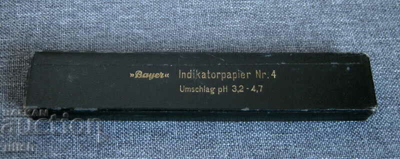 Стара антична лакмус индикаторна хартия Bayer кутия