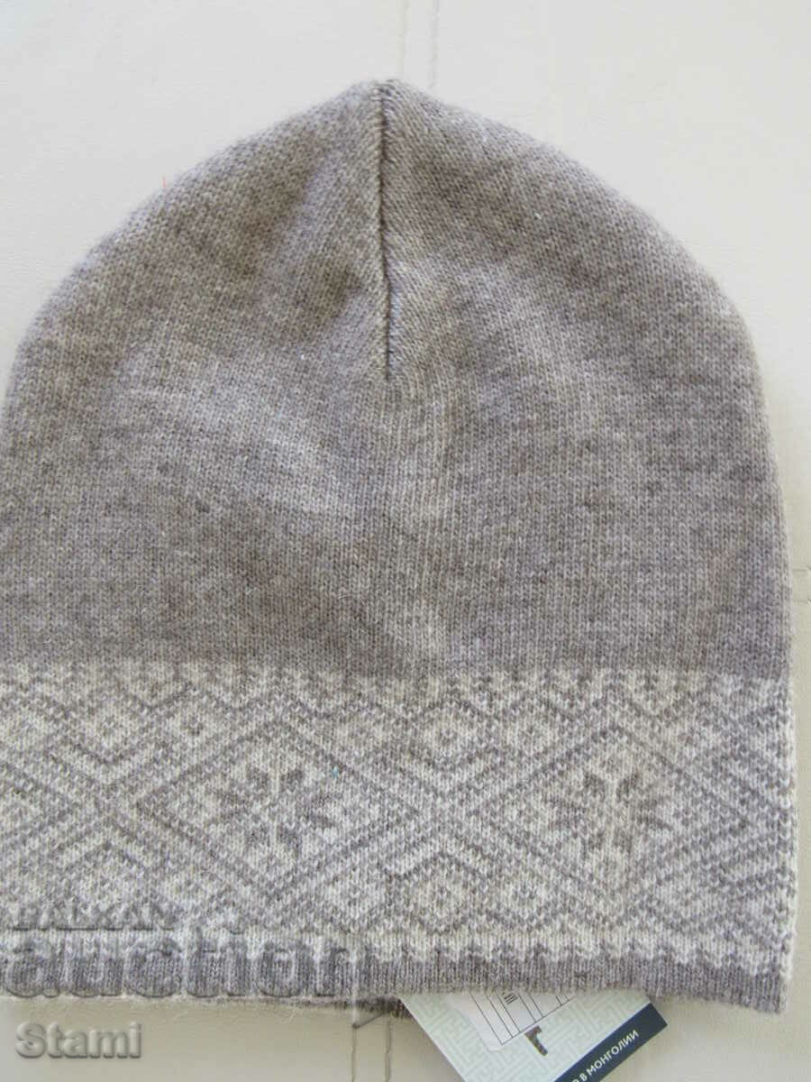Beautiful hat with alpine pattern, 100% organic wool, Mongolia with price 69.00 BGN | € 35.28 Beautiful hat with alpine pattern, 100% organic wool, Mongolia with price 69.00 BGN | € 35.28