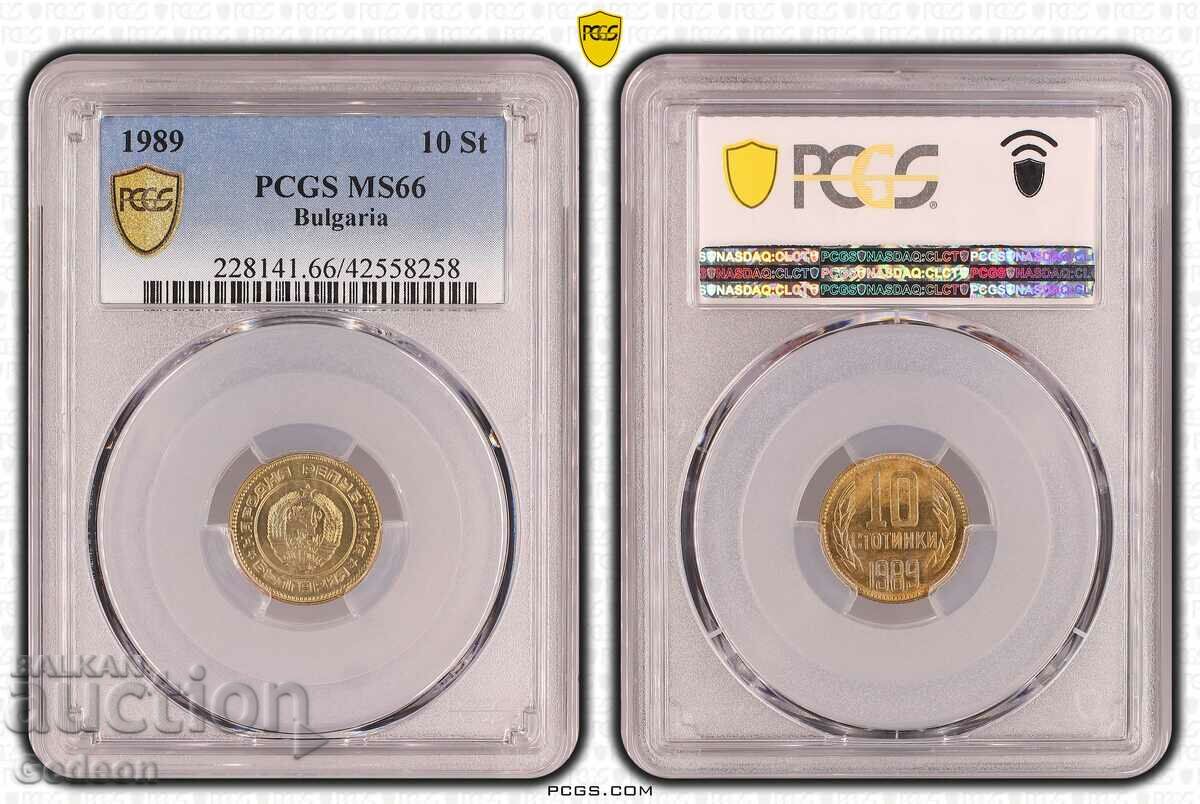 10 Centi 1989 PCGS MS66