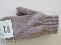 Machine knitted wool gloves with one finger