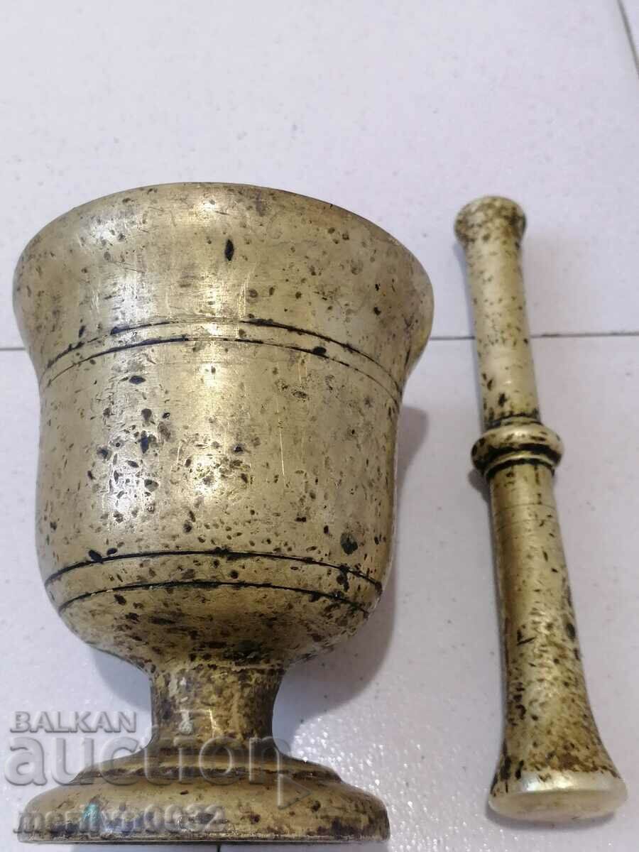 Old bronze mortar, pestle, mortar - 7 Old bronze mortar, pestle, mortar - 7