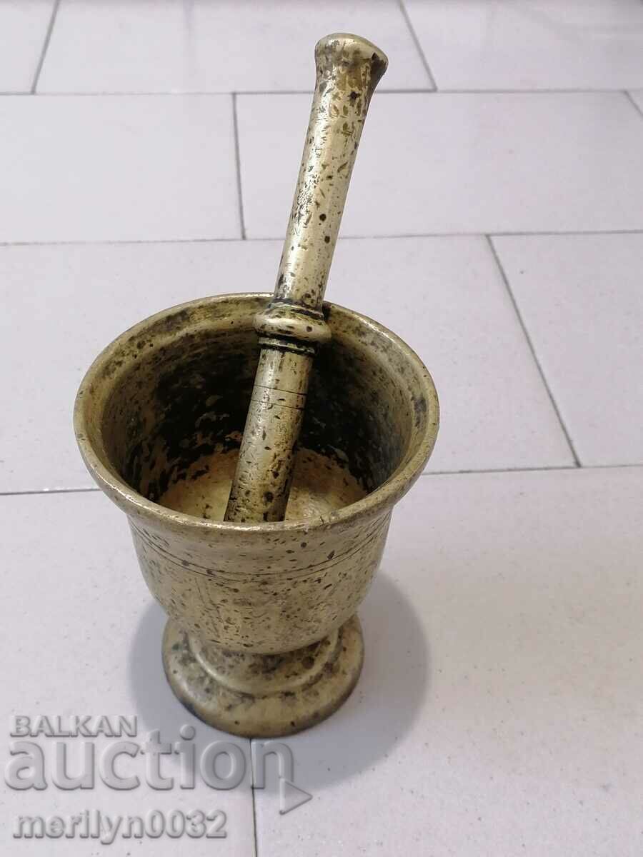 Old bronze mortar, pestle, mortar Old bronze mortar, pestle, mortar