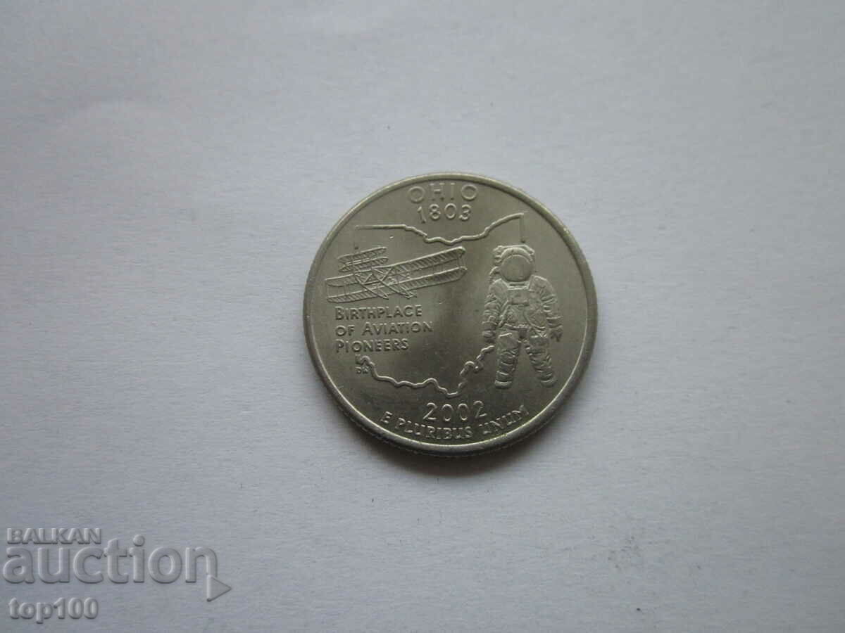 QUARTER DOLLAR 2002 BZC !!! with price 2.00 BGN | € 1.02