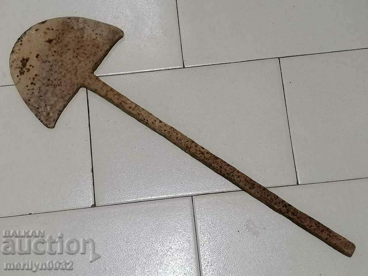 Hand-forged ploughshare from an old plough, wrought iron flail with price 49.00 BGN | € 25.05 Hand-forged ploughshare from an old plough, wrought iron flail with price 49.00 BGN | € 25.05