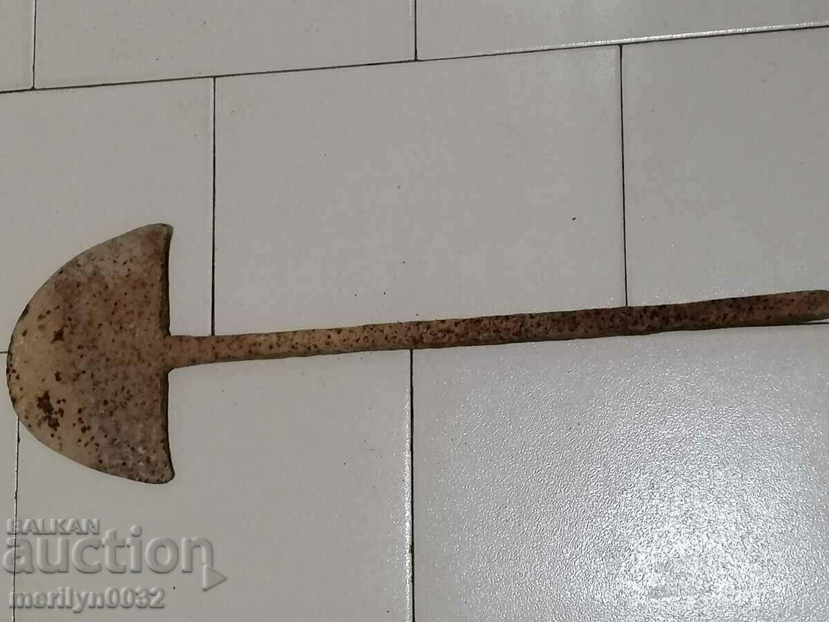 Hand-forged ploughshare from an old plough, wrought iron flail - 7 Hand-forged ploughshare from an old plough, wrought iron flail - 7