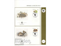 1991. Monaco. Endangered species - turtle. 4 envelopes.