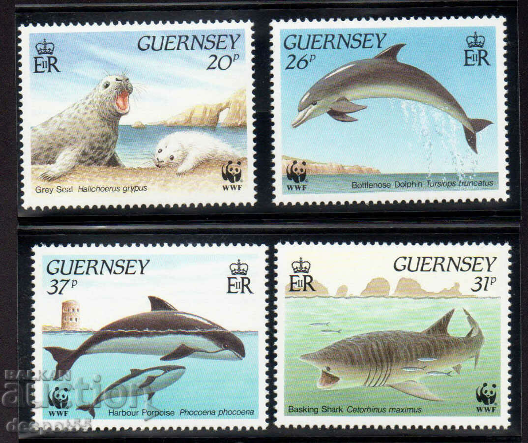 1990. Guernsey. WWF - Θαλάσσια Ζωή.
