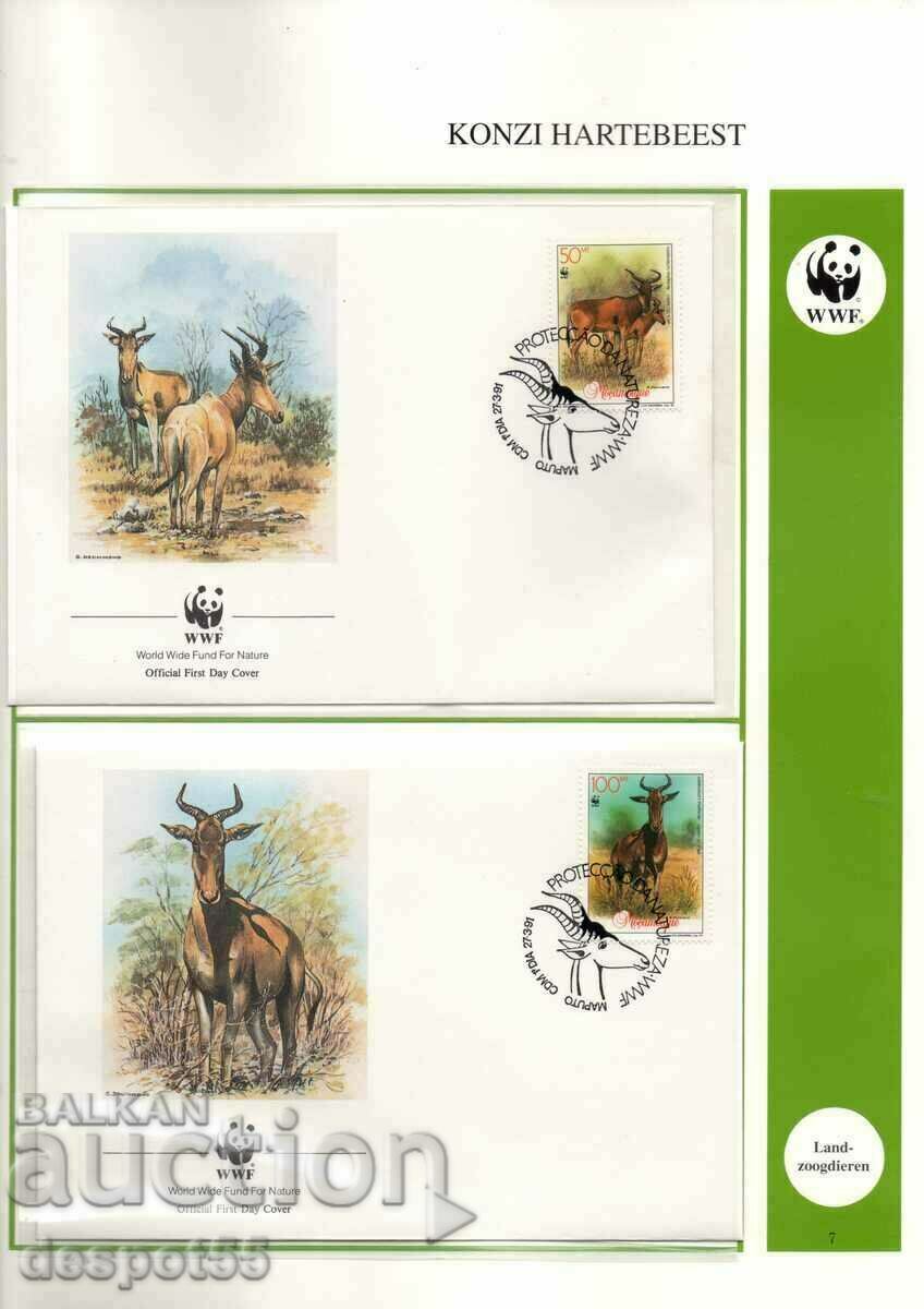 1991. Mozambique. Lichtenstein Bubal. 4 envelopes.