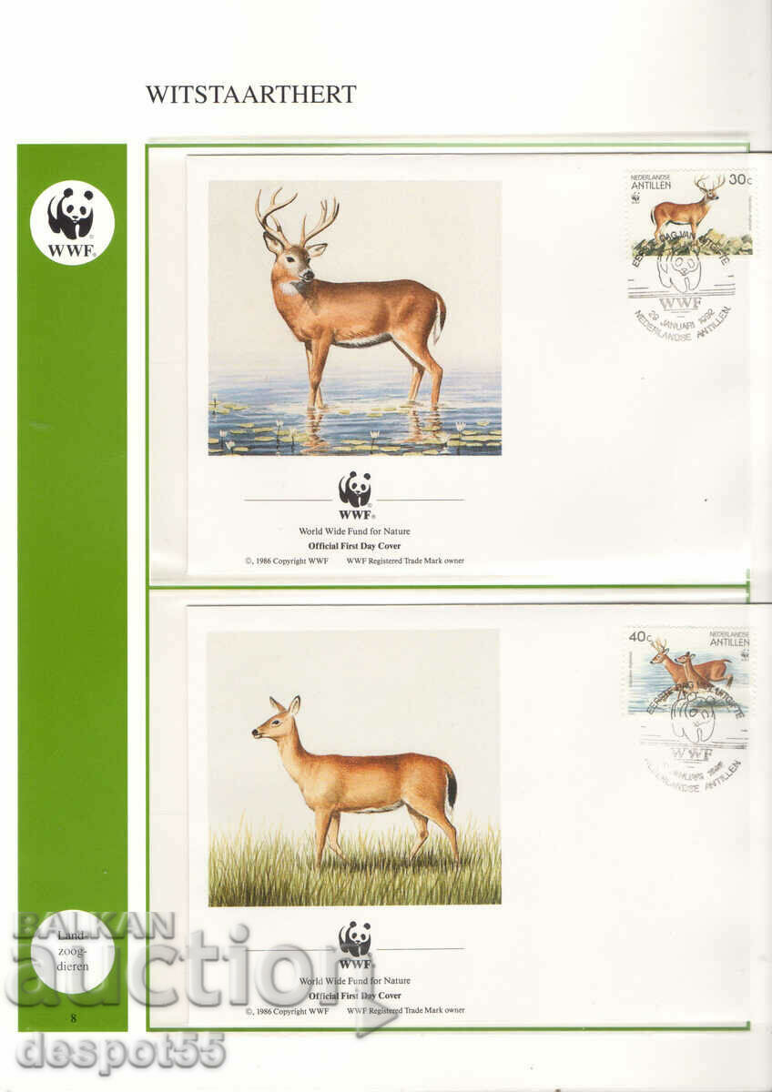 1992 Nieder. Antilles. World Wildlife Fund. 4 envelopes with price 9.30 BGN | € 4.76 1992 Nieder. Antilles. World Wildlife Fund. 4 envelopes with price 9.30 BGN | € 4.76