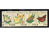 1993. San Marino. World Wildlife Fund. Strip.