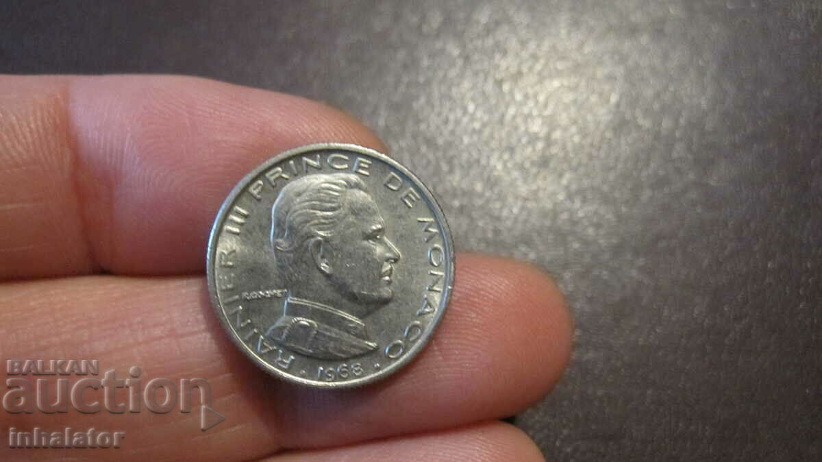 Монако 1/2 франк 1968 год