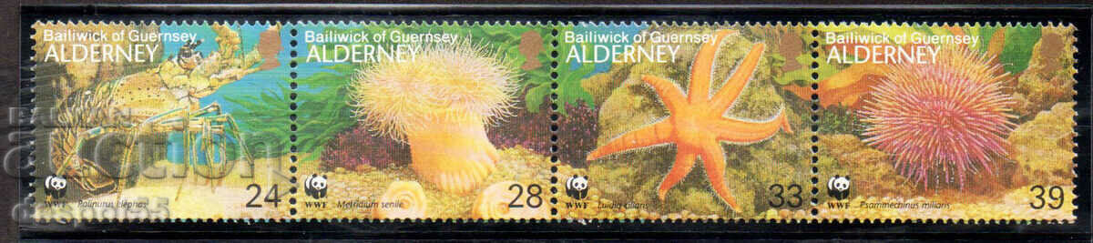 1993. Alderney. Θαλάσσια ζωή. Λωρίδα.