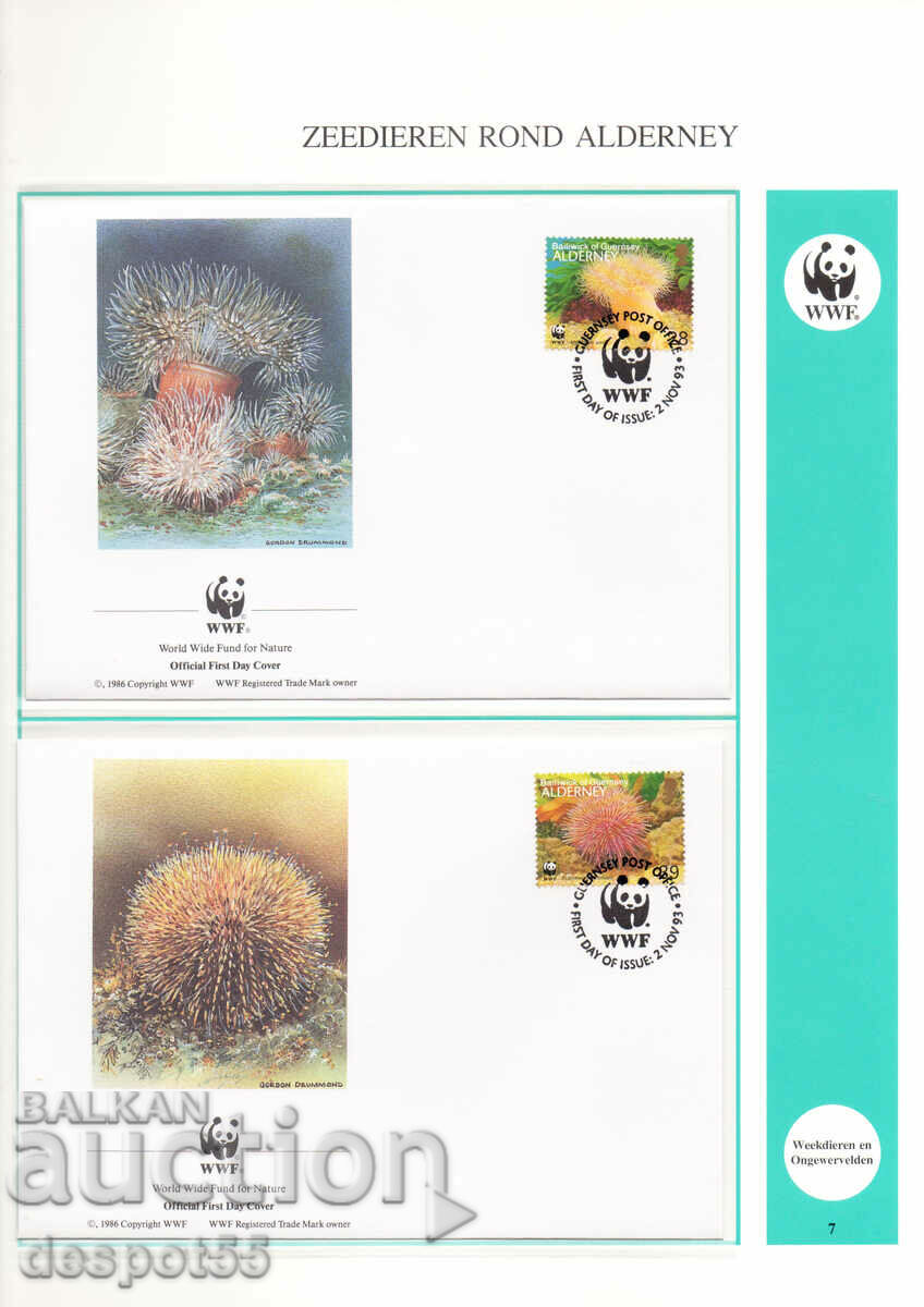 1993. Alderney. Marine life. 4 envelopes. with price 7.50 BGN | € 3.83 1993. Alderney. Marine life. 4 envelopes. with price 7.50 BGN | € 3.83