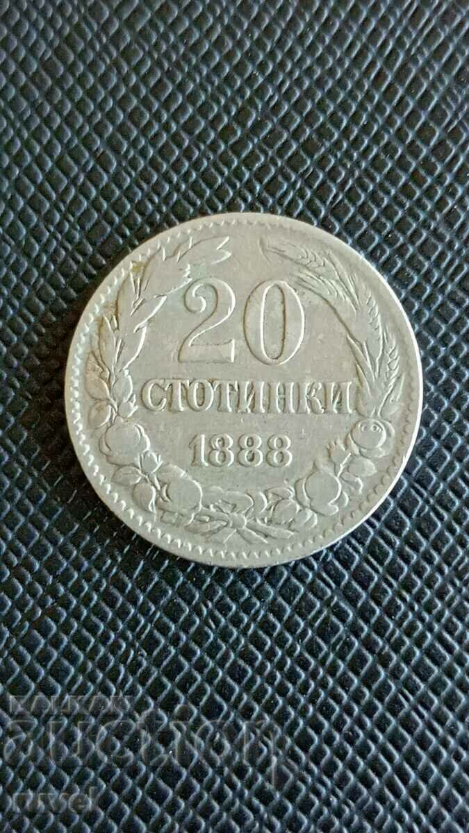 20 de cenți 1888
