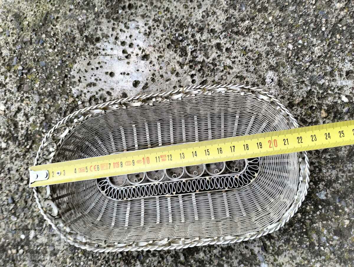 Auction Bronze filigree candy bowl Auction Bronze filigree candy bowl