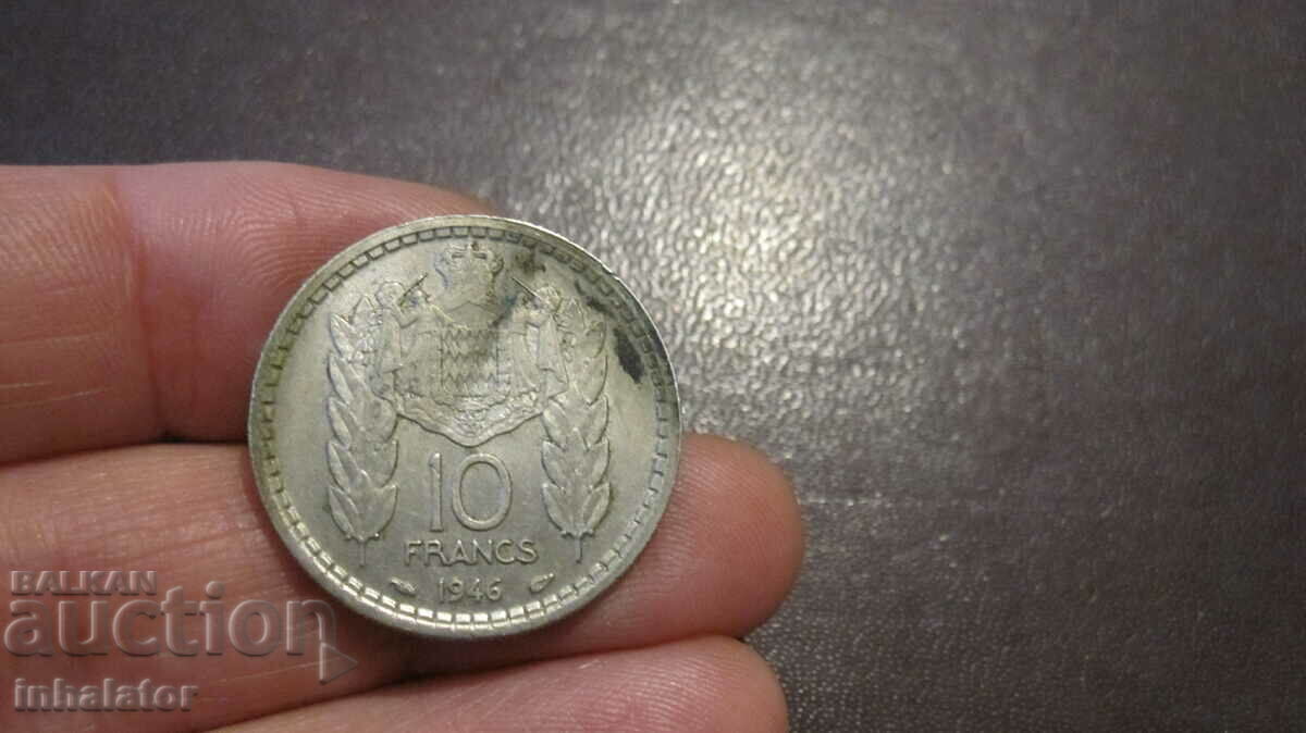 1946 год 10 франка Монако