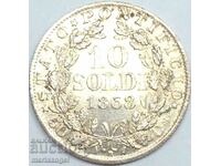 10 soldi 1868 Vatican Pius VI anno XXIV argint
