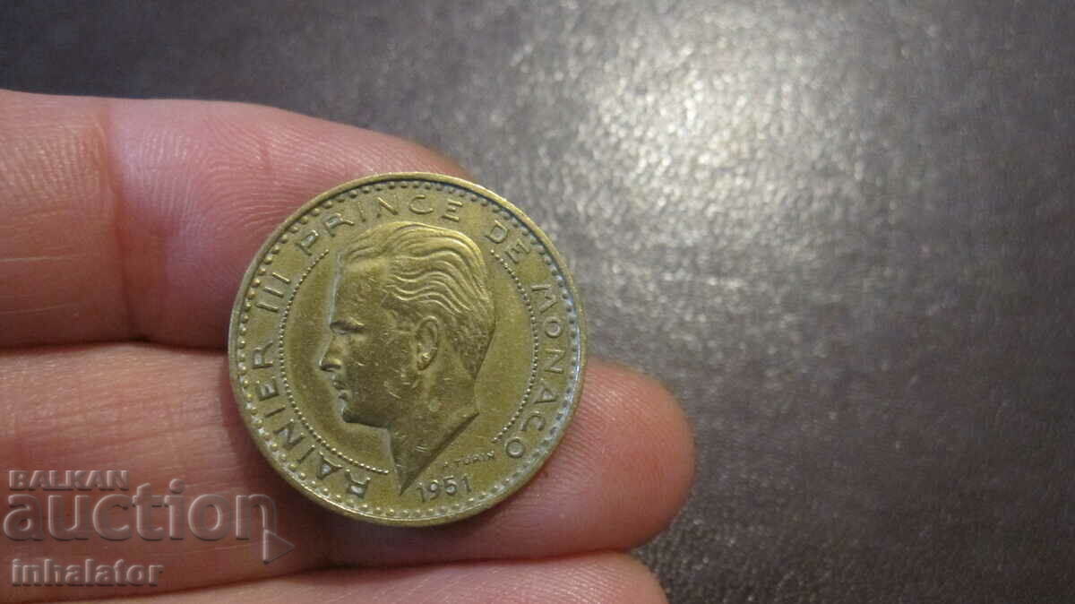 Монако 1951 год 20 франка