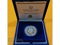 500 lire 1990 Italia certificat. Caseta UNC „Președinție”.