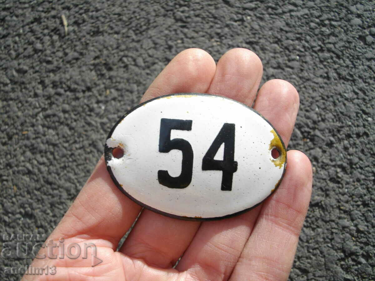 Auction  SOC ENAMEL NUMBER ENAMEL PLATE
