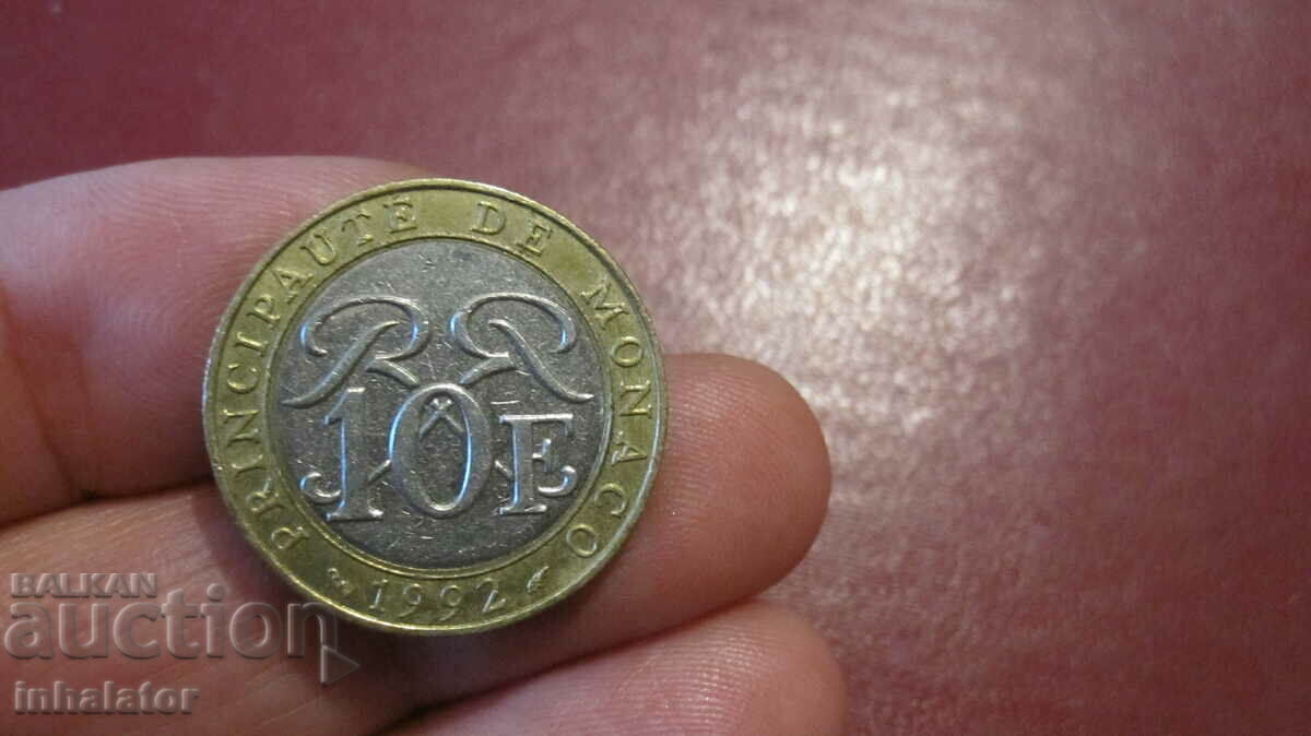 10 franci Monaco 1992