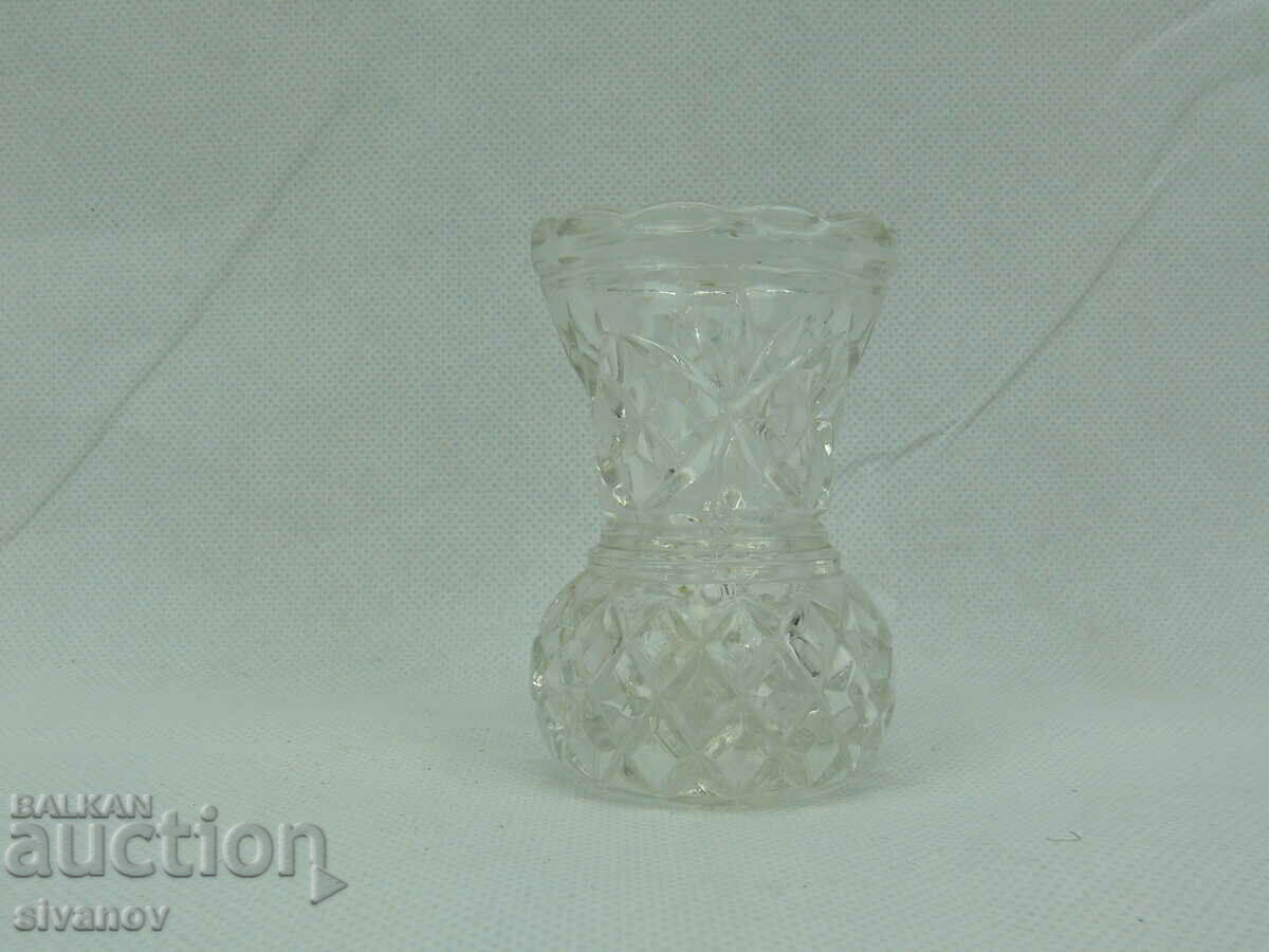 Интересна стара стъклена ваза малка #2212