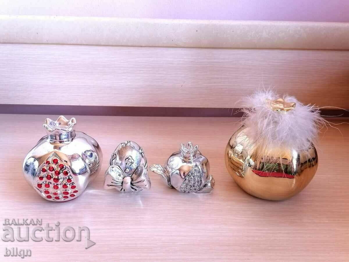 Great Lot Silver Plated Pomegranate And Egg