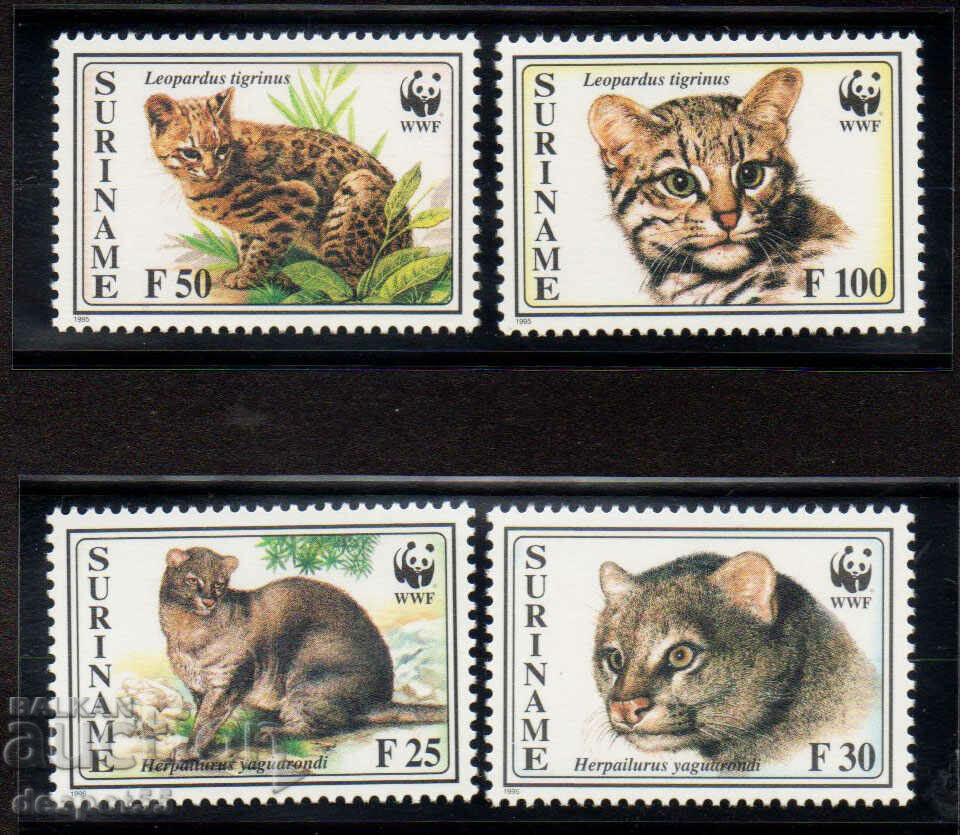 1995. Σουρινάμ. Πανίδα - Γάτες.