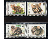 1995. Σουρινάμ. Πανίδα - Γάτες.