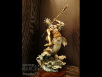 Sculpture statuette stylized figure of Neptune