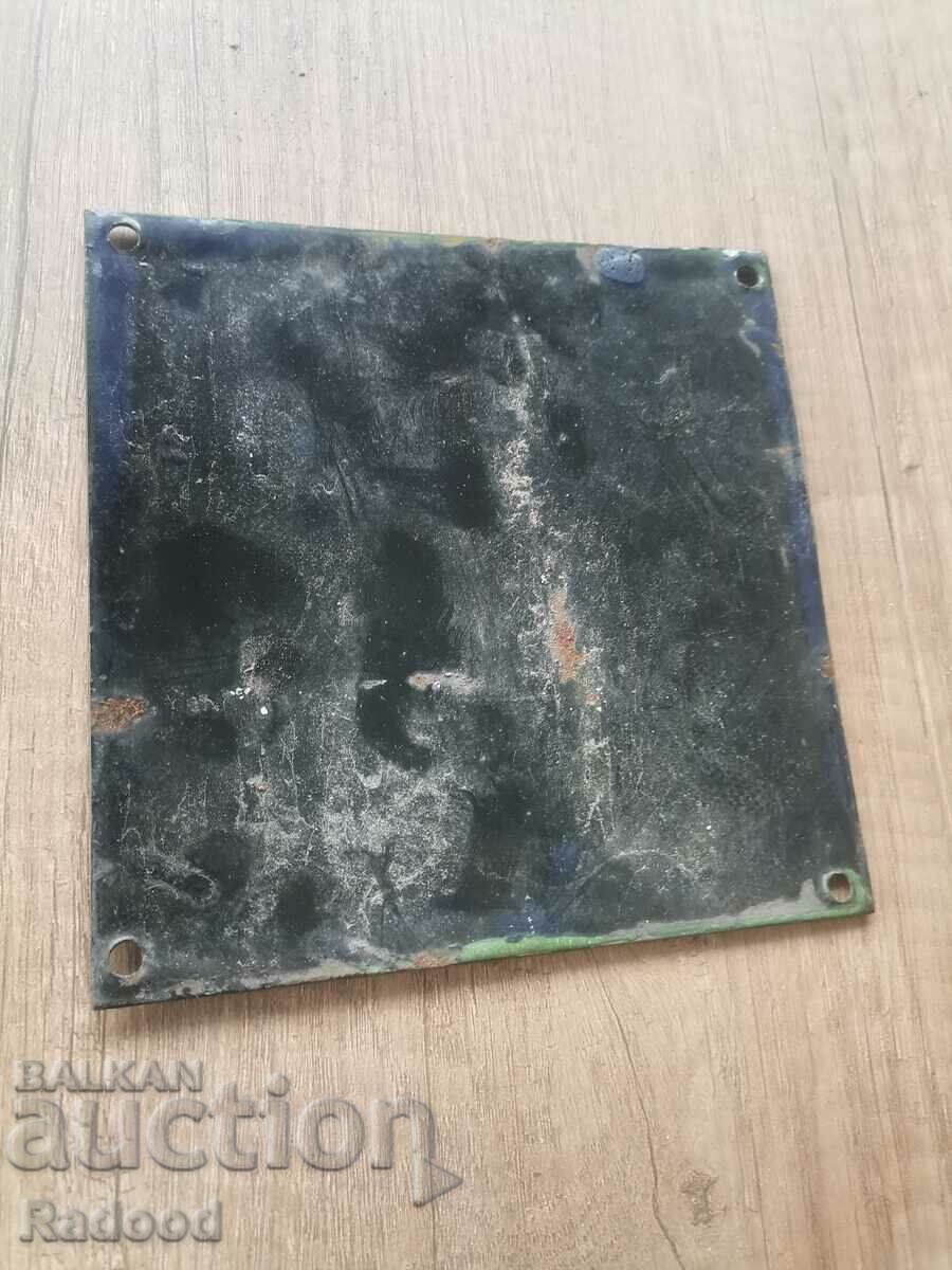 Auction  Enamel plate