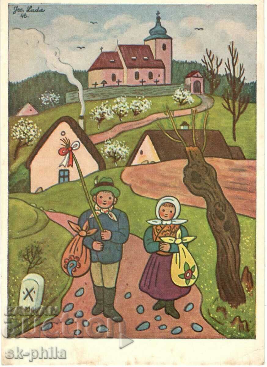 Old card - greeting - Happy Easter!