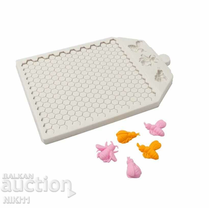 Licitație Mold din silicon tip fagure cu albine Licitație Mold din silicon tip fagure cu albine