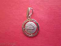 Pandantiv din aur rusesc, medalion zodiac Scorpion 583