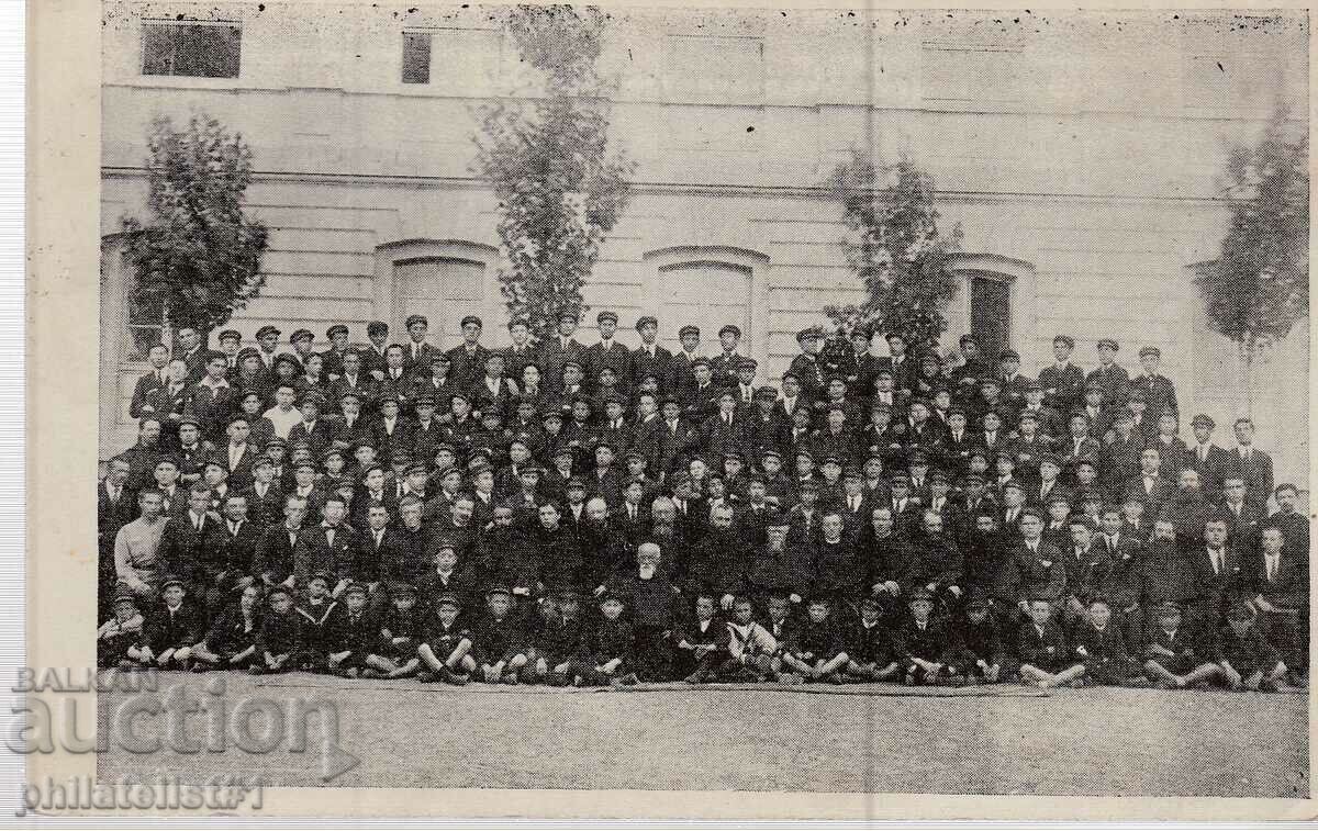 СТАРА КАРТИЧКА ок.1923 г. ПЛОВДИВ ФРЕНСКИЯ КОЛЕЖ - УЧЕНИЦИ