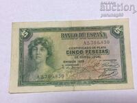 Spain 5 pesetas 1935