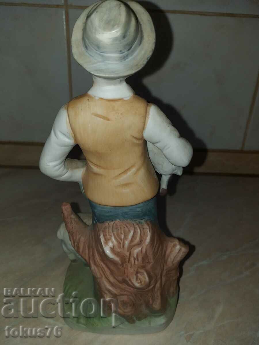 Licitație Mare frumoasa statueta figura bunicul cu miei Licitație Mare frumoasa statueta figura bunicul cu miei