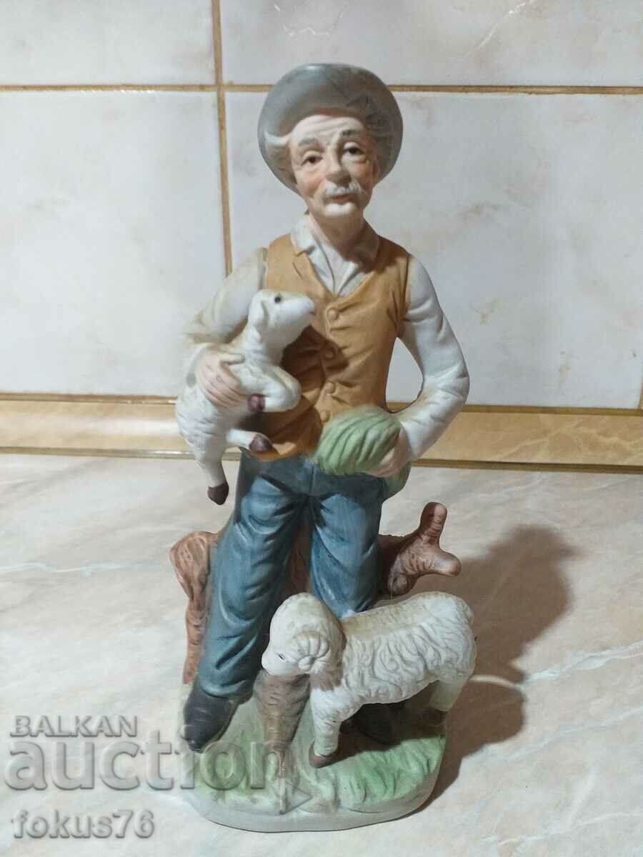 Livrarea Mare frumoasa statueta figura bunicul cu miei Livrarea Mare frumoasa statueta figura bunicul cu miei