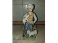Mare frumoasa statueta figura bunicul cu miei