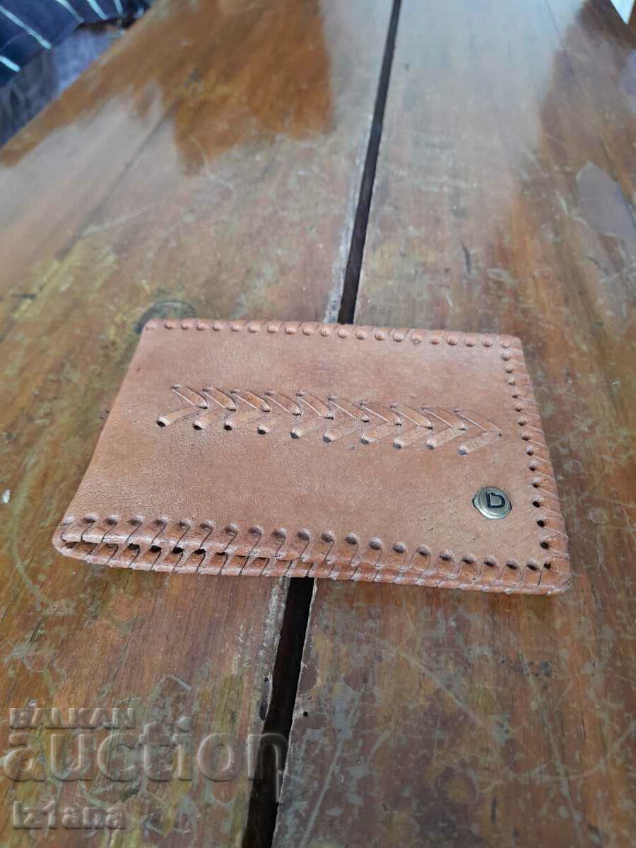Old leather wallet, purse