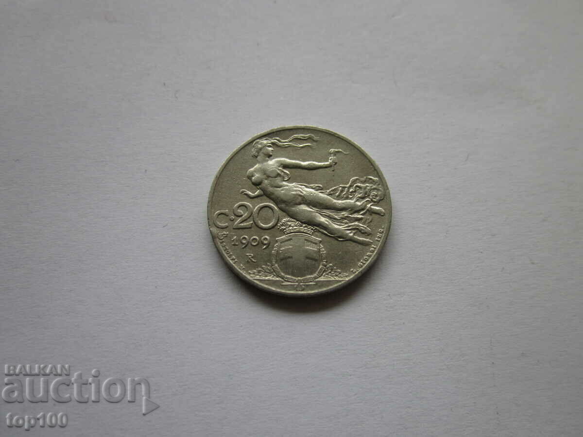 20 CENTISIMI ITALY 1909 BZC!!! 20 CENTISIMI ITALY 1909 BZC!!!