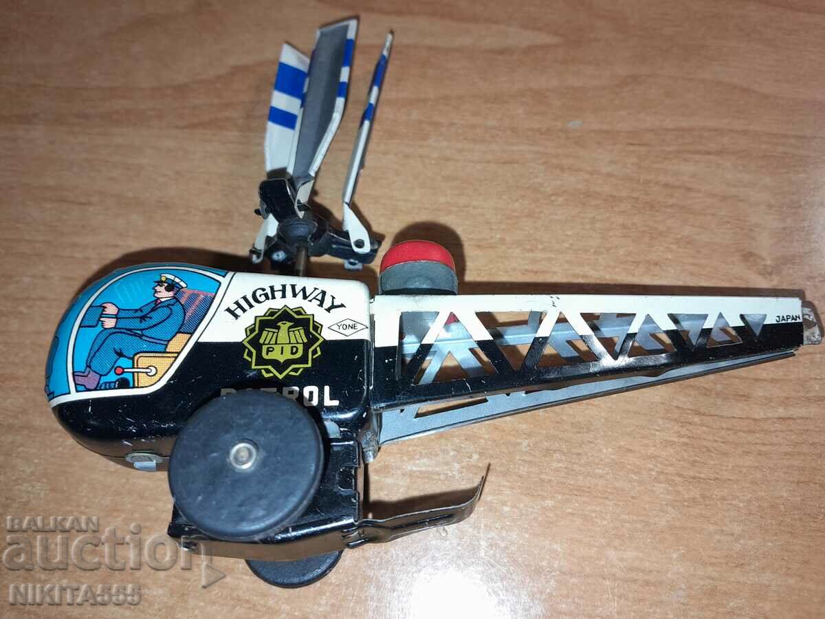 Old rare Japanese toy helicopter HIGHWAY PATROL-YONE - 5 Old rare Japanese toy helicopter HIGHWAY PATROL-YONE - 5