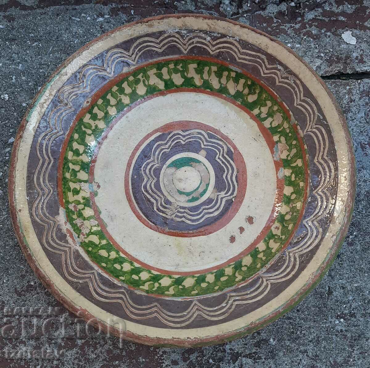 Plate, ceramic, hand painted